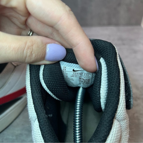 Nike Court Borough Mid 2 Sneakers CD7782-110 Womens sz 8.5 - white/red - Picture 6 of 6